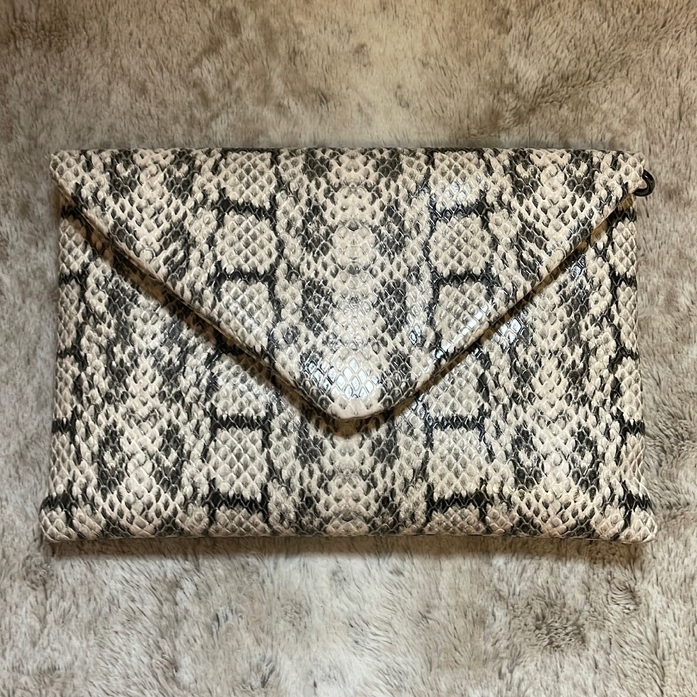 Snake Skin Crossbody Pouch Gem